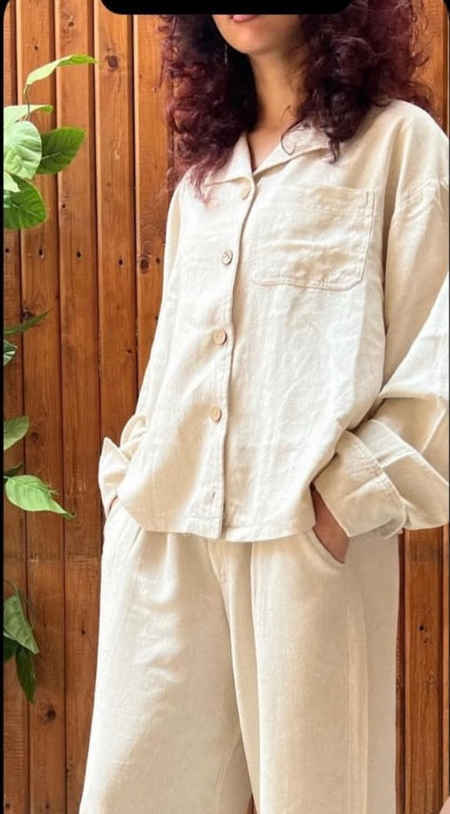 beige chemise (long sleeve)