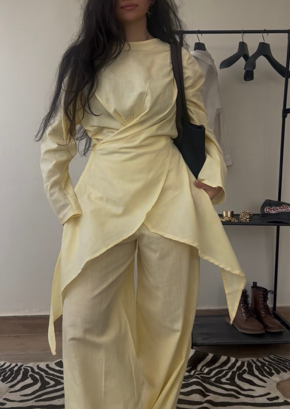 layal butter yellow set