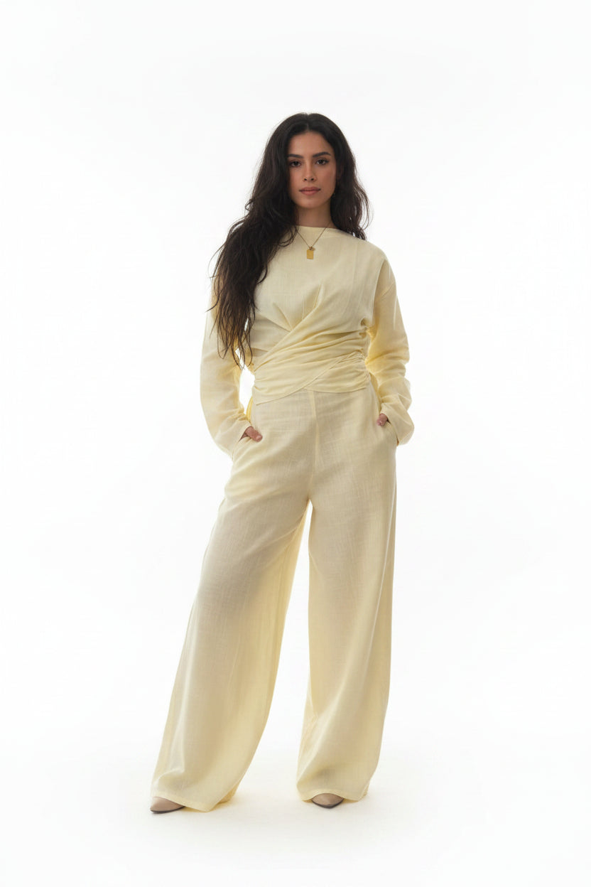 layal butter yellow set