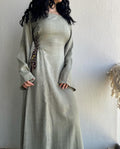 linen olive dress