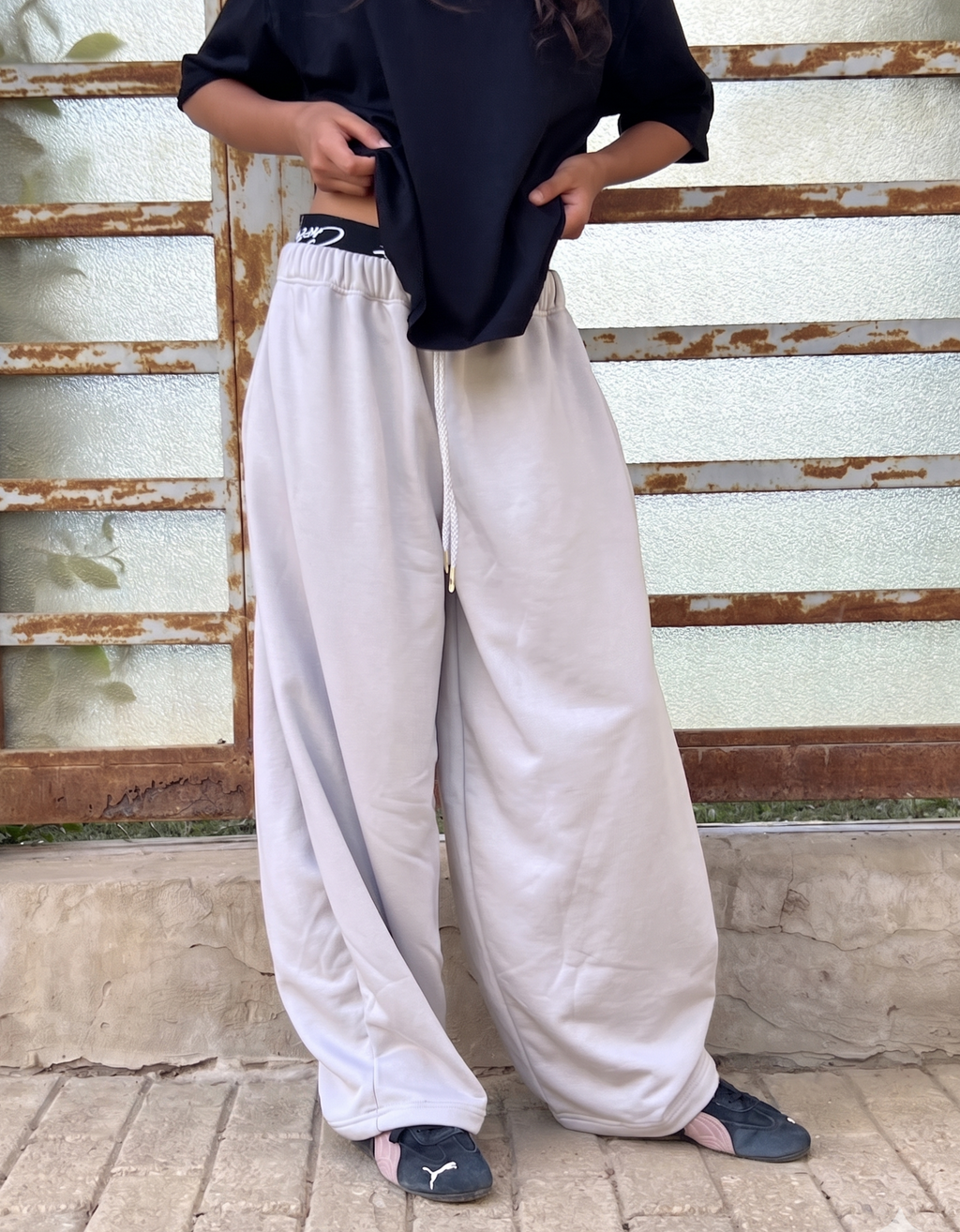 double waist sweatpants